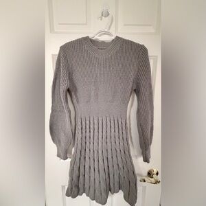 SHEIN Grey Cable-Knit Women’s Sweater Dress